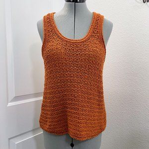 Aerie Wide Knit Orange Tank Top
